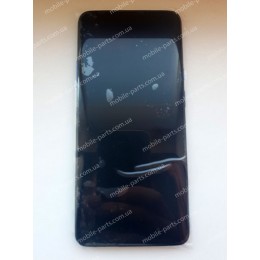 Дисплей 6,67" AMOLED в сборе с сенсором, рамкой и кнопками громкости для OnePlus 7T Pro Haze Blue оригинал