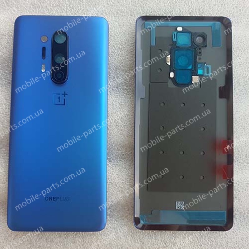 Задняя крышка в сборе со стеклом камеры для OnePlus 8 Pro Ultramarine Blue