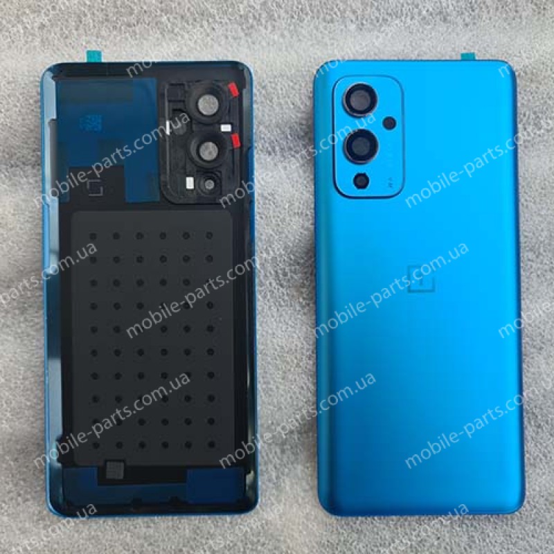 Задняя крышка в сборе со стеклом камеры с олеофобным покрытием для OnePlus 9 LE2113 Arctic Sky