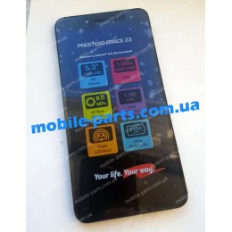 Дисплей в сборе с передней панелью и сенсором для Prestigio MultiPhone 3533 Grace Z3 Black оригинал