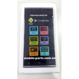 Дисплей в сборе с передней панелью и сенсором для Prestigio MultiPhone 5506 Grace Q5 Grey оригинал