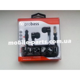 Стерео гарнитура Probass MX101 с пультом управления плеером Black