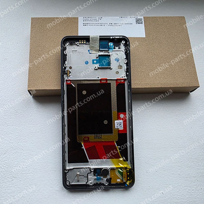 Дисплей Super AMOLED в зборі з сенсором, рамкою та боковими кнопками для Realme 13 Plus RMX5000 Dark Purple сервіс 100%