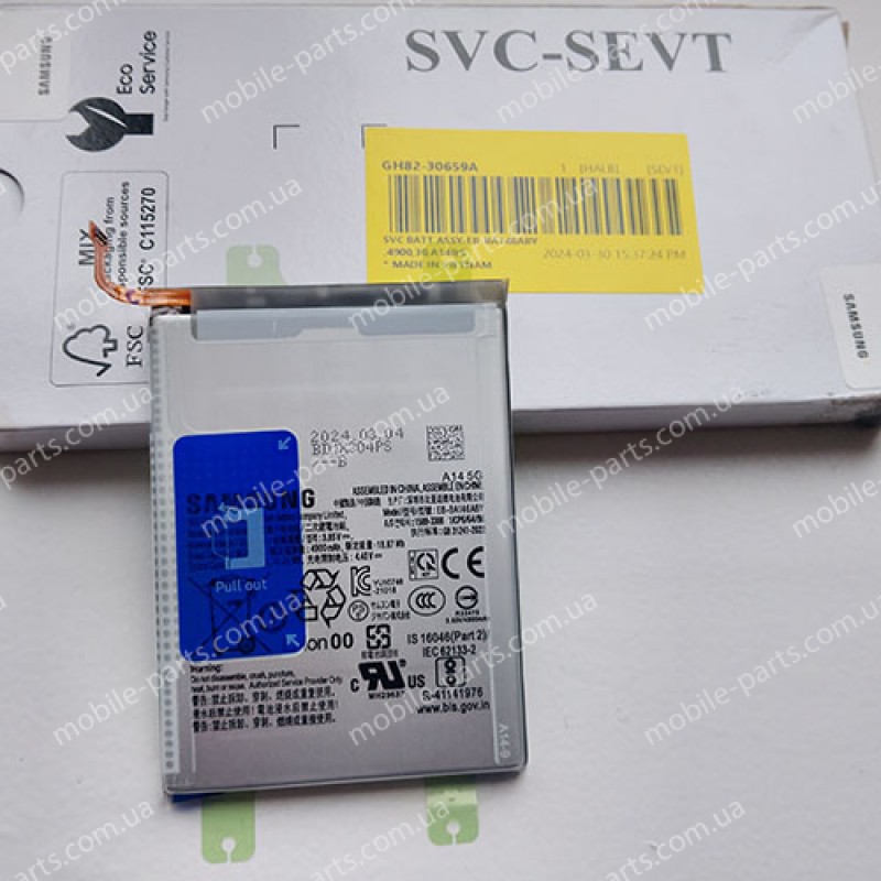 Оригінальний акумулятор 5000 мАг EB-BA146ABY зі скотчем для Samsung SM-A145F Galaxy A14 4G (сервіс!)