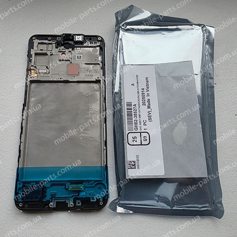 Дисплей Super AMOLED в зборі з рамкою та розмовним динаміком для Samsung SM-A175 Galaxy A17 4G оригінал сервіс