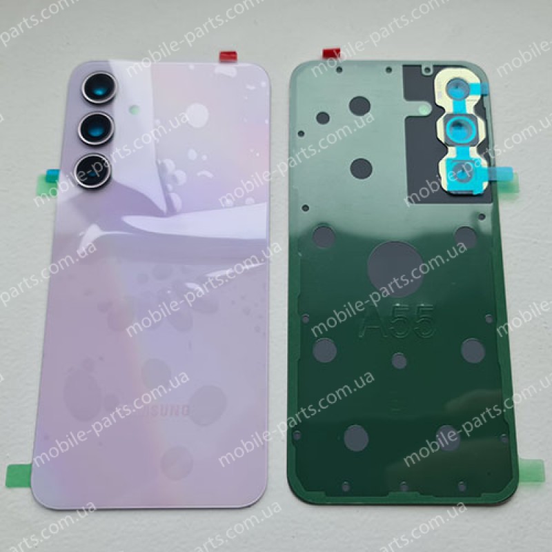 Задня скляна кришка в зборі з лінзами камер для Samsung SM-A356 Galaxy A35 Lilac оригінал