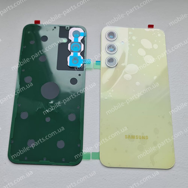 Задня скляна кришка в зборі з лінзами камер для Samsung SM-A356 Galaxy A35 Lemon оригінал