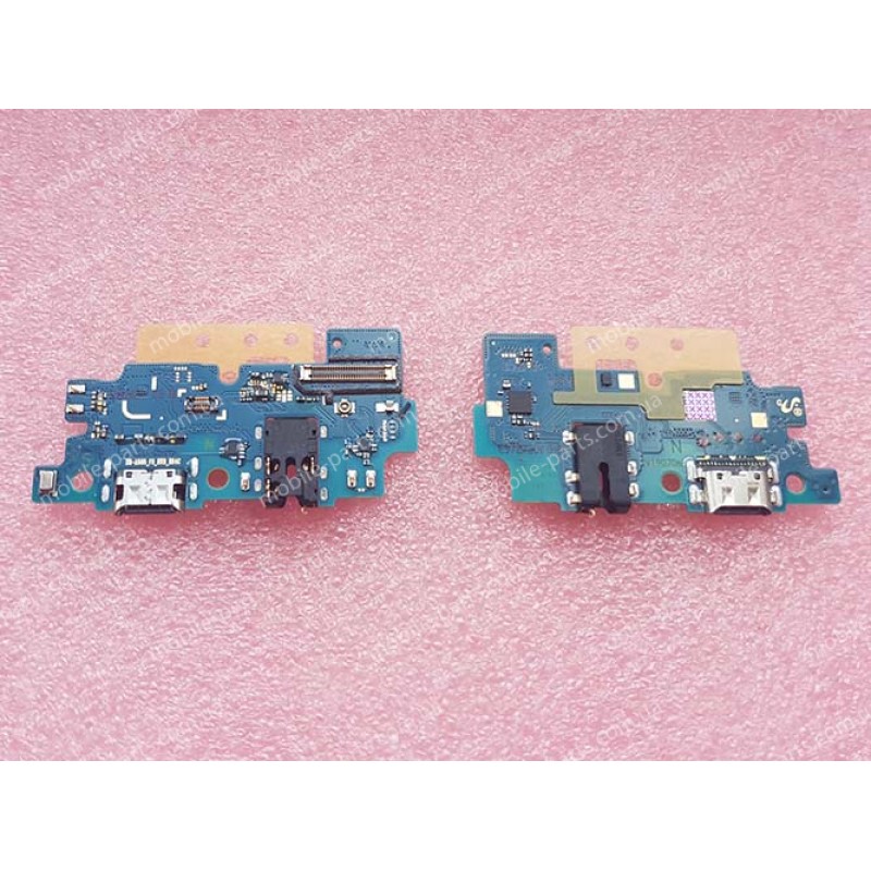 Плата с разъемом зарядки USB Type-C разъемом наушников и микрофоном для Samsung Galaxy A50 2019 SM-A505 оригинал