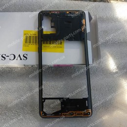 Оригинальная средняя часть корпуса для Samsung SM-A715 Galaxy A71 Black оригинал