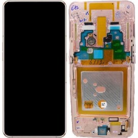 Оригинальный дисплей 6,7" Super AMOLED в сборе с металлической рамкой, сенсором и боковыми кнопками для Samsung SM-A805 Galaxy A80 Gold оригинал