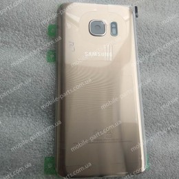 Задняя стеклянная крышка Gorilla Glass для Samsung Galaxy S7 G930FD оригинал Gold