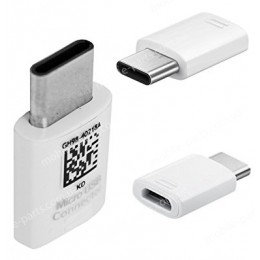 Оригинальный переходник с Micro USB на Type-C для Samsung Galaxy S8 SM-G950, Galaxy A3 2018 SM-A320, Galaxy A5 2018 SM-A520, Galaxy A7 2018 SM-A720