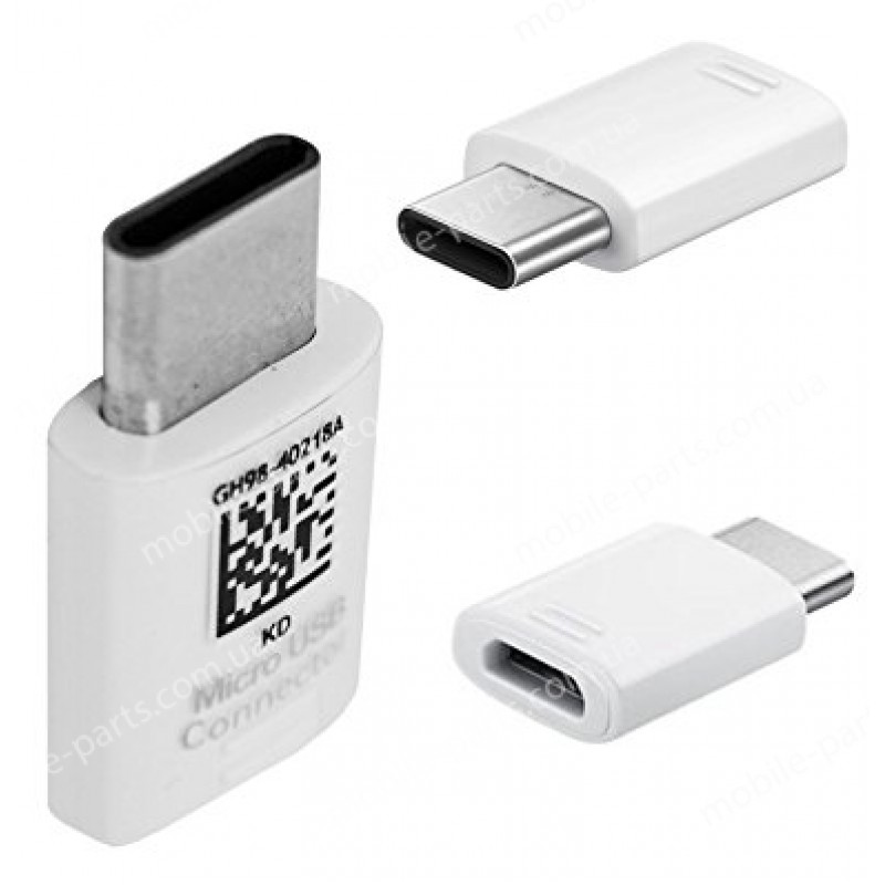 Оригинальный переходник с Micro USB на Type-C для Samsung Galaxy S8 SM-G950, Galaxy A3 2018 SM-A320, Galaxy A5 2018 SM-A520, Galaxy A7 2018 SM-A720