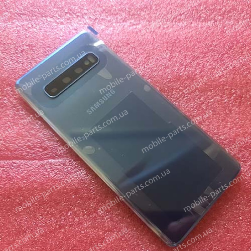 Задняя стеклянная крышка Gorilla Glass для Samsung SM-G973 Galaxy S10 Prism Black оригинал