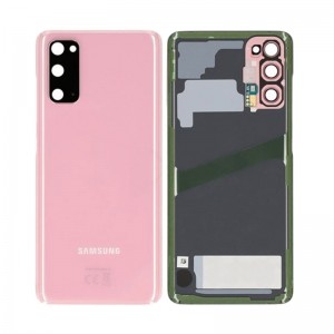 Задняя крышка в сборе со стеклом камеры и адгезивом (скотчем) для Samsung SM-G980 Galaxy S20 Pink оригинал 