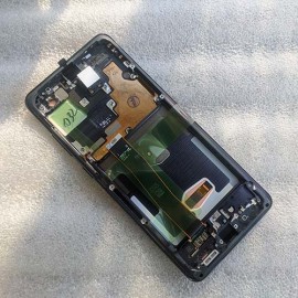 Дисплей 6.9" Dynamic AMOLED 2X в сборе с сенсором, металлической рамкой и боковыми кнопками для Samsung SM-G988 Galaxy S20 Ultra Black