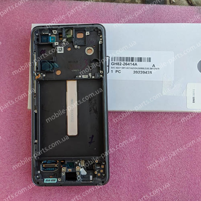Дисплей Dynamic AMOLED у зборі з металевою рамкою для Samsung SM-G990 Galaxy S21 FE Graphite оригінал (сервісний)
