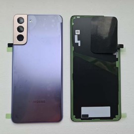 Задняя крышка в сборе со стеклом камеры и адгезивом (скотчем) для Samsung SM-G996 Galaxy S21 Plus 5G Phantom Silver оригинал