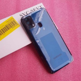 Задняя часть корпуса в сборе с линзами камеры для Samsung SM-M315 Galaxy M31 Blue оригинал