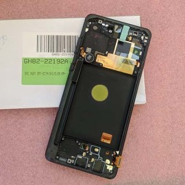 Дисплей Super AMOLED в сборе с рамкой, боковыми кнопками и вибро для Samsung SM-N770 Galaxy Note 10 Lite Aura Black