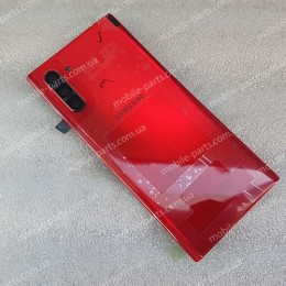 Задняя крышка в сборе со стеклом камеры и проклейкой для Samsung SM-N970 Galaxy Note 10 Red service pack