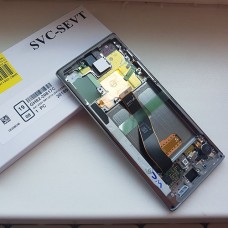 Дисплей Dynamic AMOLED 6,3" в сборе с сенсором и металлической рамкой для Samsung SM-N970 Galaxy Note 10 Silver Service pack