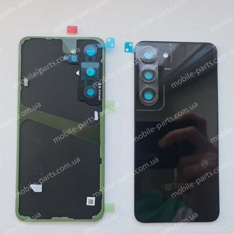 Задня скляна кришка в зборі зі склом камери та скотчем для Samsung SM-S911 Galaxy S23 Phantom Black оригінал