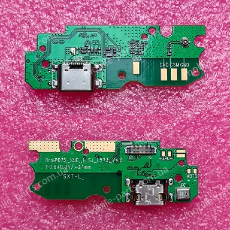 Плата зарядки (SUB Charge Board) с разъёмом USB Type-C и микрофоном для Sigma Mobile X-treme PQ54 / PQ54 Max оригинал