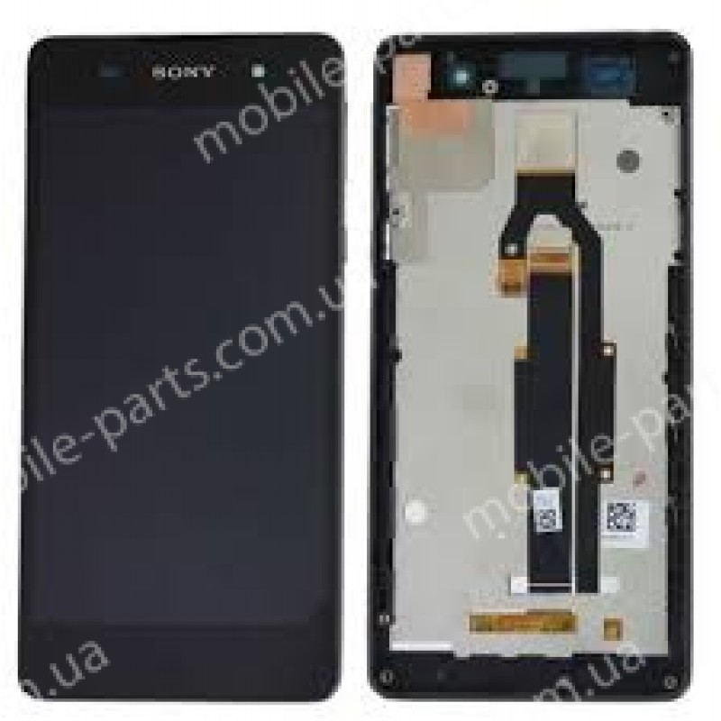 Дисплей в сборе с передней панелью и сенсором для Sony Xperia E5 F3311 Black оригинал