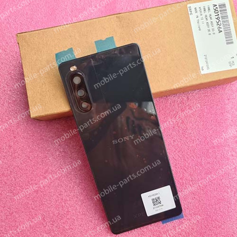 Задняя крышка в сборе со стеклом камеры для Sony XQ-AU52 Xperia 10 II (Dual SIM) Black