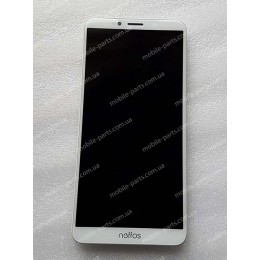 Дисплейный модуль 5.99" IPS в сборе с передней панелью и сенсором для TP-Link Neffos C9 (TP707A) Moonlight Silver оригинал 