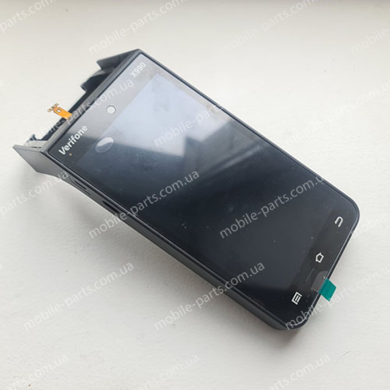 Дисплей в зборі з корпусом для терміналу Verifone X990 Black оригінал