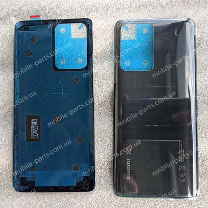 Оригінальна задня скляна кришка з клейовою основою для Xiaomi 11T, 11T Pro Black (сервісна)