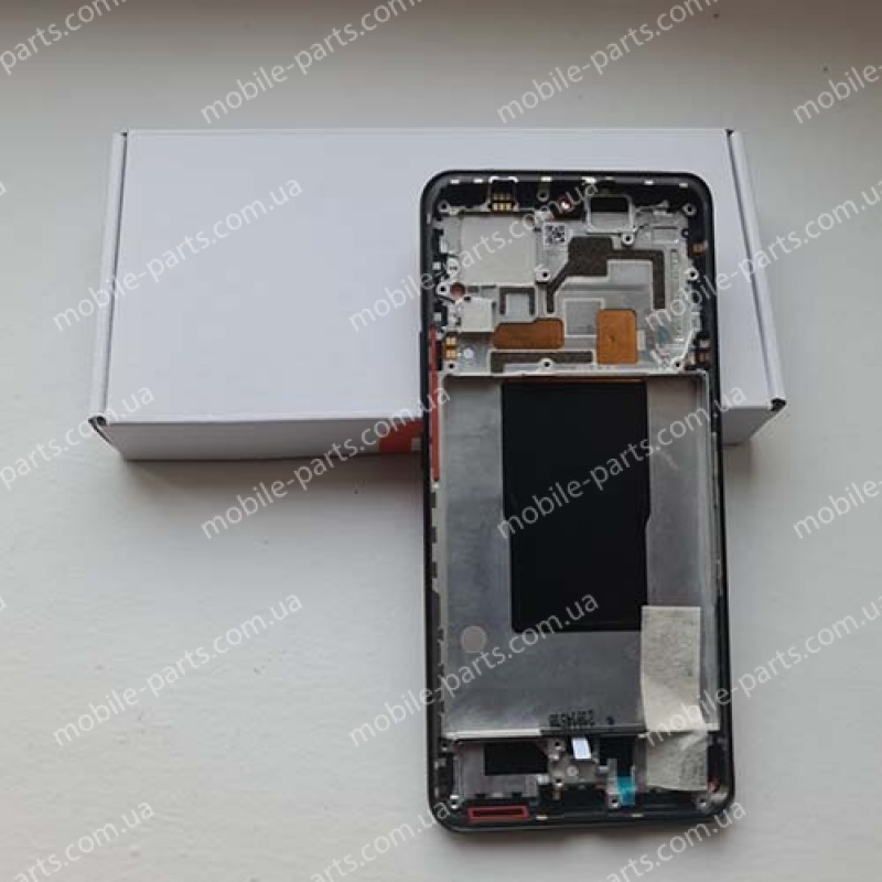 Дисплей AMOLED в зборі зі сенсором та рамкою для Xiaomi 12T 12T Pro Black 22071212AG (сервіс!)