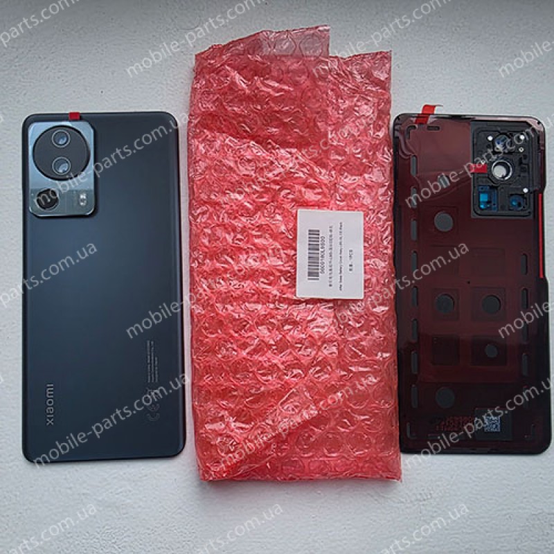 Оригінальна скляна задня кришка в зборі з лінзою камери для Xiaomi 13 Lite 2210129SG Black (сервісна!)