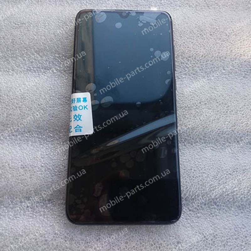 Дисплей AMOLED 6,39" в сборе с сенсором, металлической рамкой и боковыми кнопками для Xiaomi Mi 9 Lite Black (сервисний!)