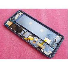 Оригинальный дисплей AMOLED в сборе с металлической  рамкой для Xiaomi Mi 10 Twilight Grey ( Huaxing коннектор C )
