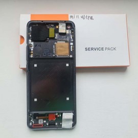 Дисплей AMOLED в сборе с сенсором и рамкой для Xiaomi Mi 11 Ultra Black (сервисный)