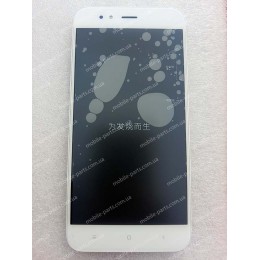 Оригинальный дисплей IPS 5.5" в сборе с рамкой и сенсором для Xiaomi Mi A1 White (сервисный !)