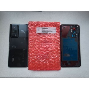 Оригінальна скляна задня кришка в зборі з лінзою камери для Xiaomi Poco F5 Pro 23013PC75G Black (сервісна!)