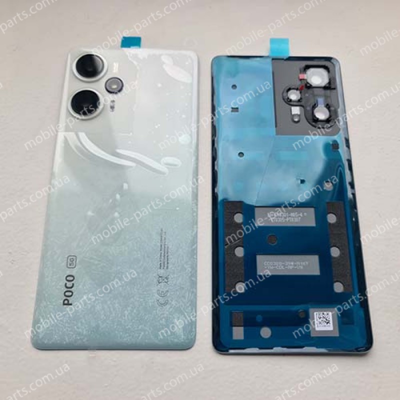 Оригінальна кришка зі склом камери для Xiaomi Poco F5 23049PCD8G White (сервісна!)