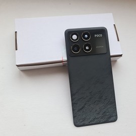 Оригінальна скляна кришка зі склом камери для Xiaomi Poco F6 Pro Black (сервісна!)