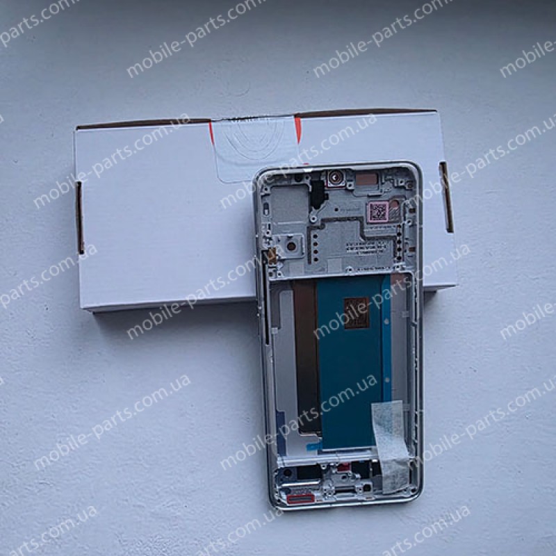 Оригінальний дисплейний модуль AMOLED в зборі з рамкою для Xiaomi Poco F6 Pro White (сервісний!)