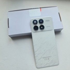 Оригінальна скляна кришка зі склом камери для Xiaomi Poco F6 Pro White (сервісна!)