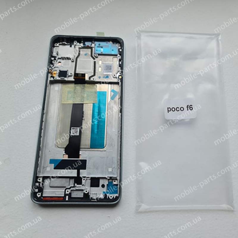Дисплей AMOLED в зборі з рамкою для Xiaomi Poco F6 Green оригінал OEM