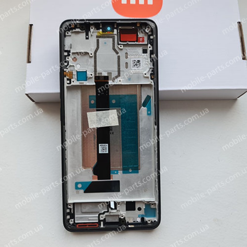 Дисплей AMOLED в зборі з рамкою для Xiaomi Poco F6 Black оригінал (сервіс!)