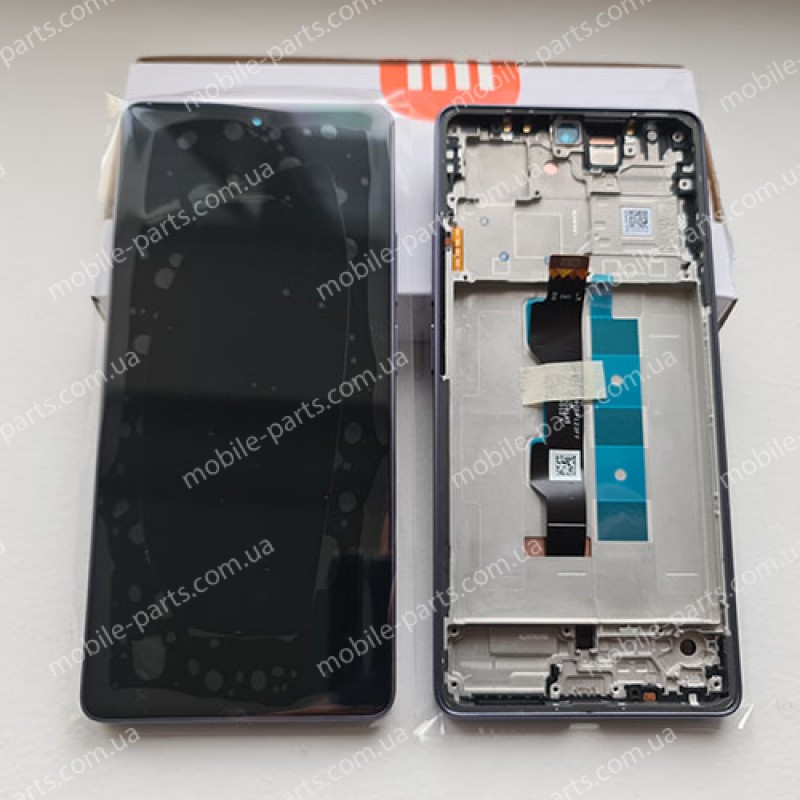 Оригінальний AMOLED дисплей в зборі з рамкою для Xiaomi Poco M6 Pro Purple сервіс