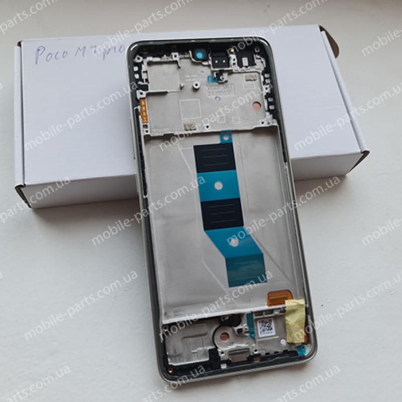 Оригінальний AMOLED дисплей в зборі з рамкою для Xiaomi Poco M7 Pro Lunar Dust сервіс
