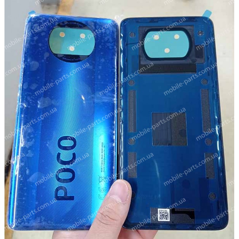 Задняя крышка для Xiaomi Poco X3 NFC Cobalt Blue оригинал