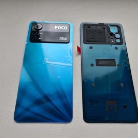 Оригінальна скляна кришка з лінзою камери для Xiaomi Poco X4 Pro 5G 2201116PG Laser Blue (сервісна!)